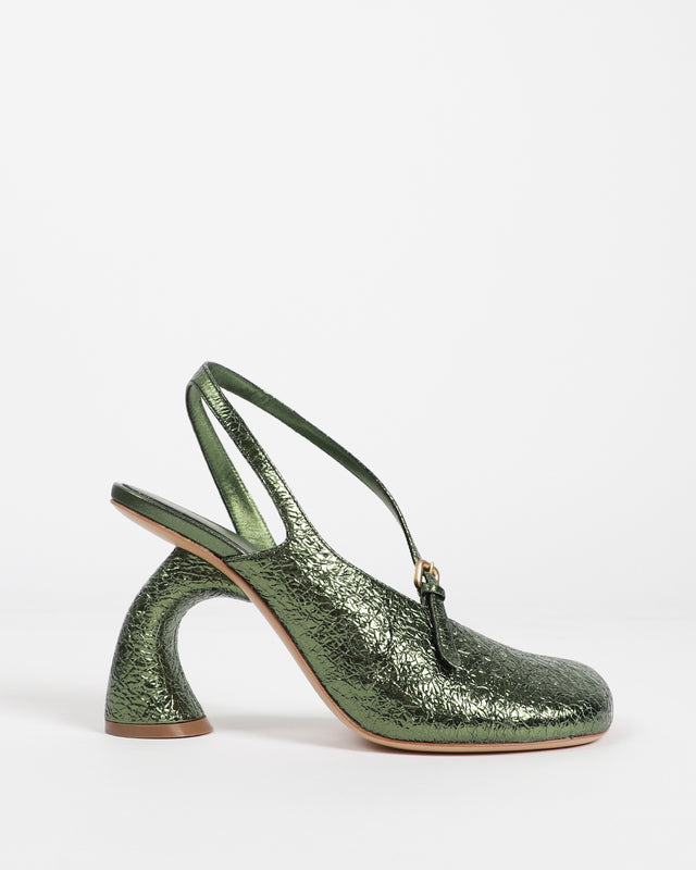 Asymmetric Leather Heels