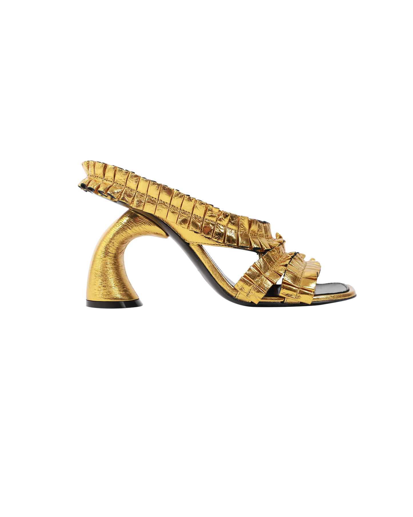 Gold Frill Heels