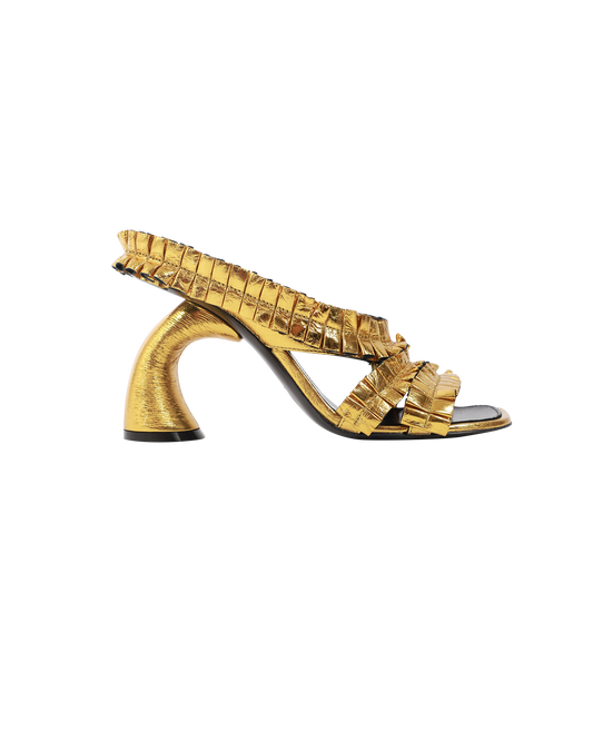 Gold Frill Heels