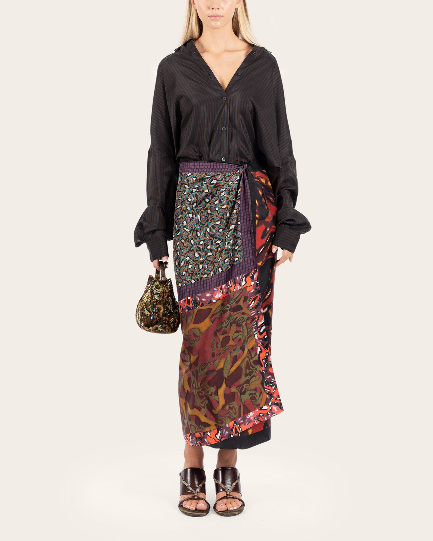 Scarfy Long Skirt