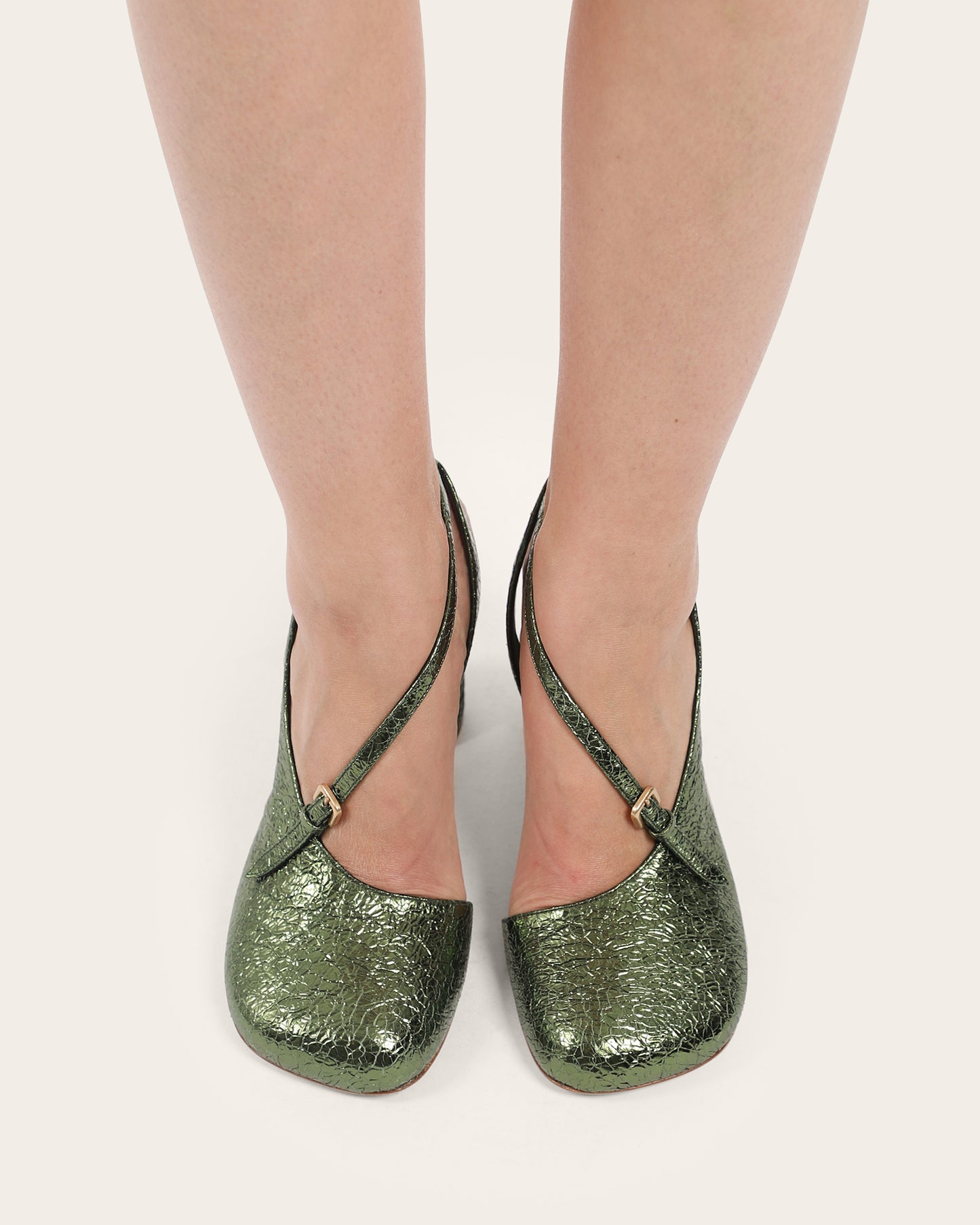 Asymmetric Leather Heels