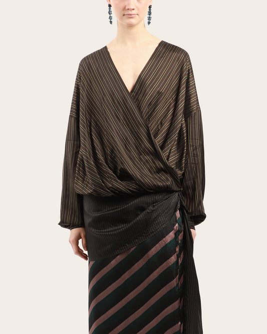 Camiel Wrap Silk Top