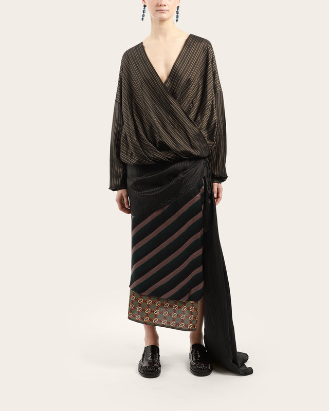 Camiel Wrap Silk Top