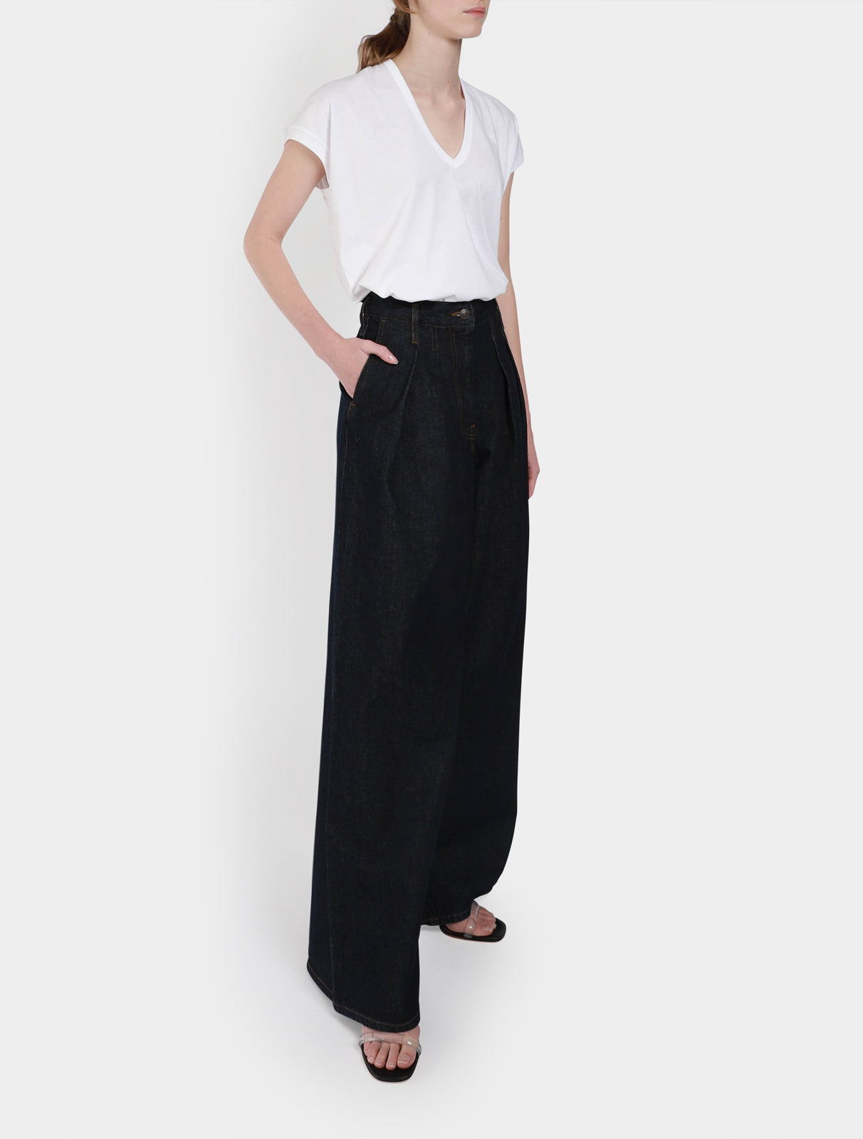 Shop Dries Van Noten Pamplona Denim Pants Online | Camargue