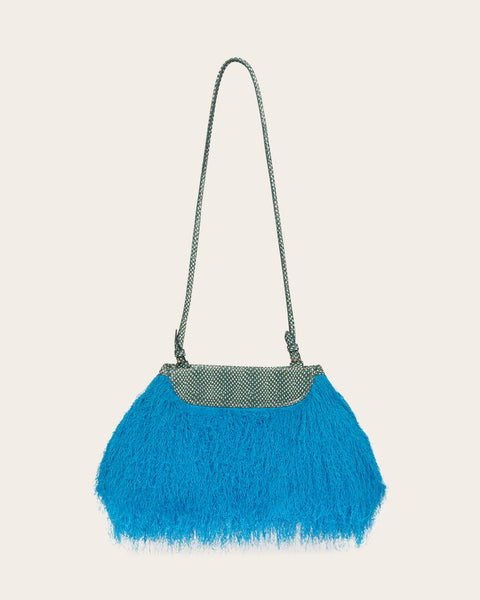 Ruffled Crossbody Clutch