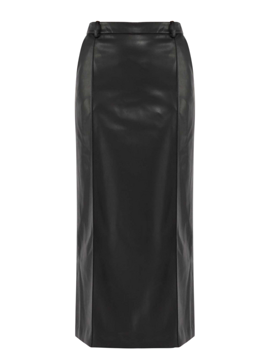 Classico Leather Midi Skirt