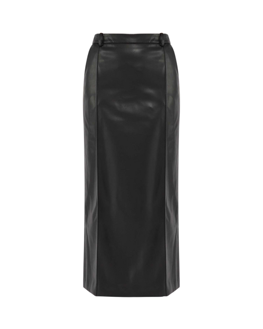 Classico Leather Midi Skirt