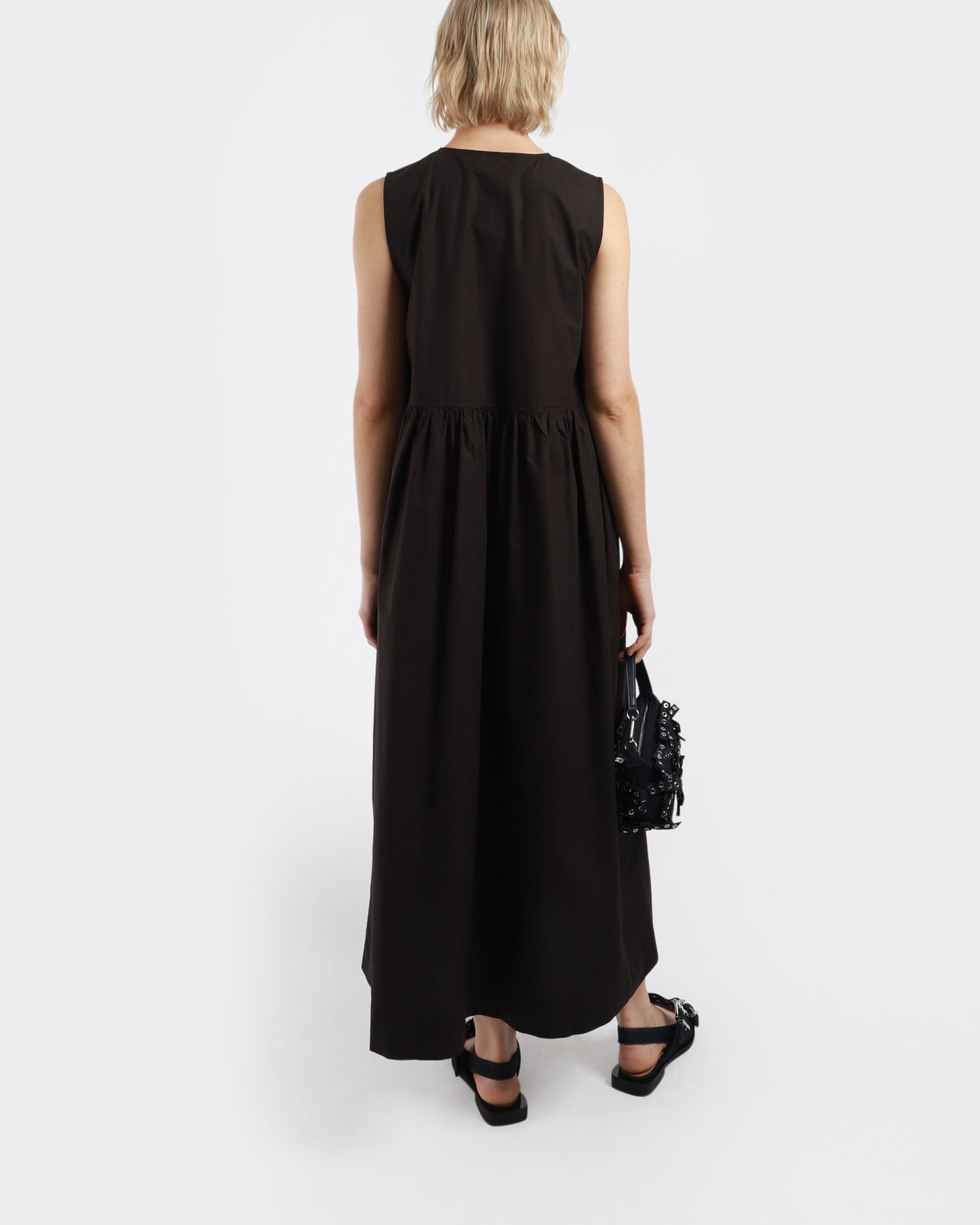 Cotton Poplin Midi Dress