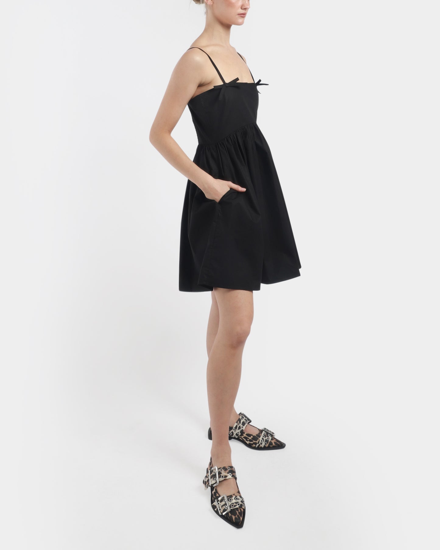 Cotton Poplin Strap Dress