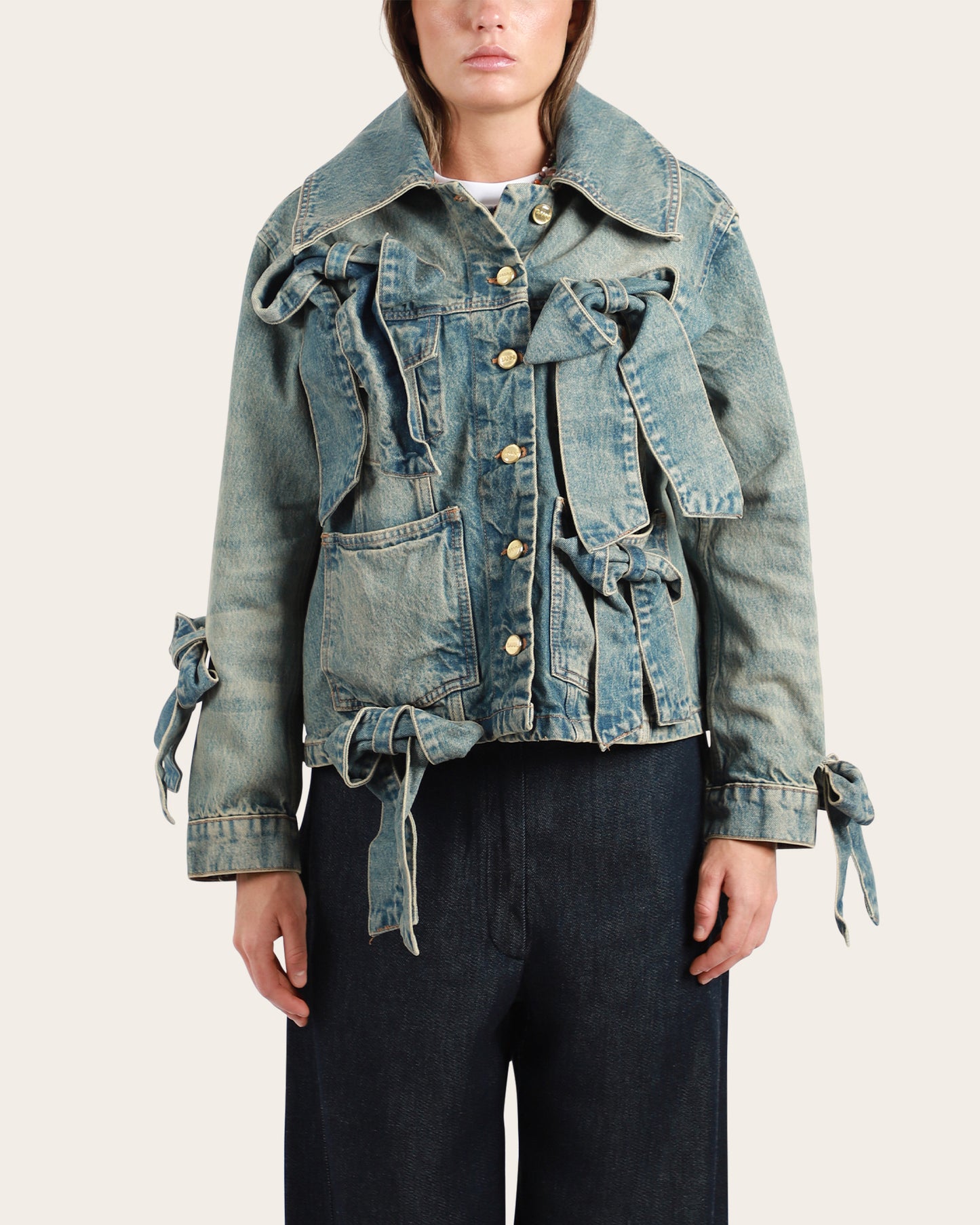 Denim Bow Jacket