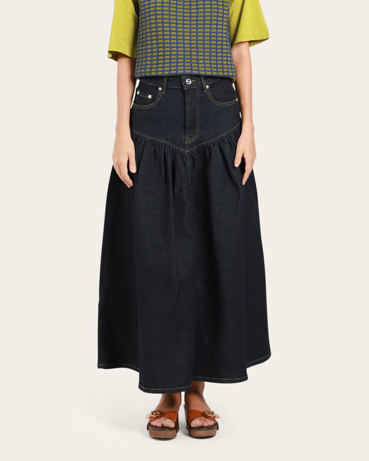 Denim Long Skirt