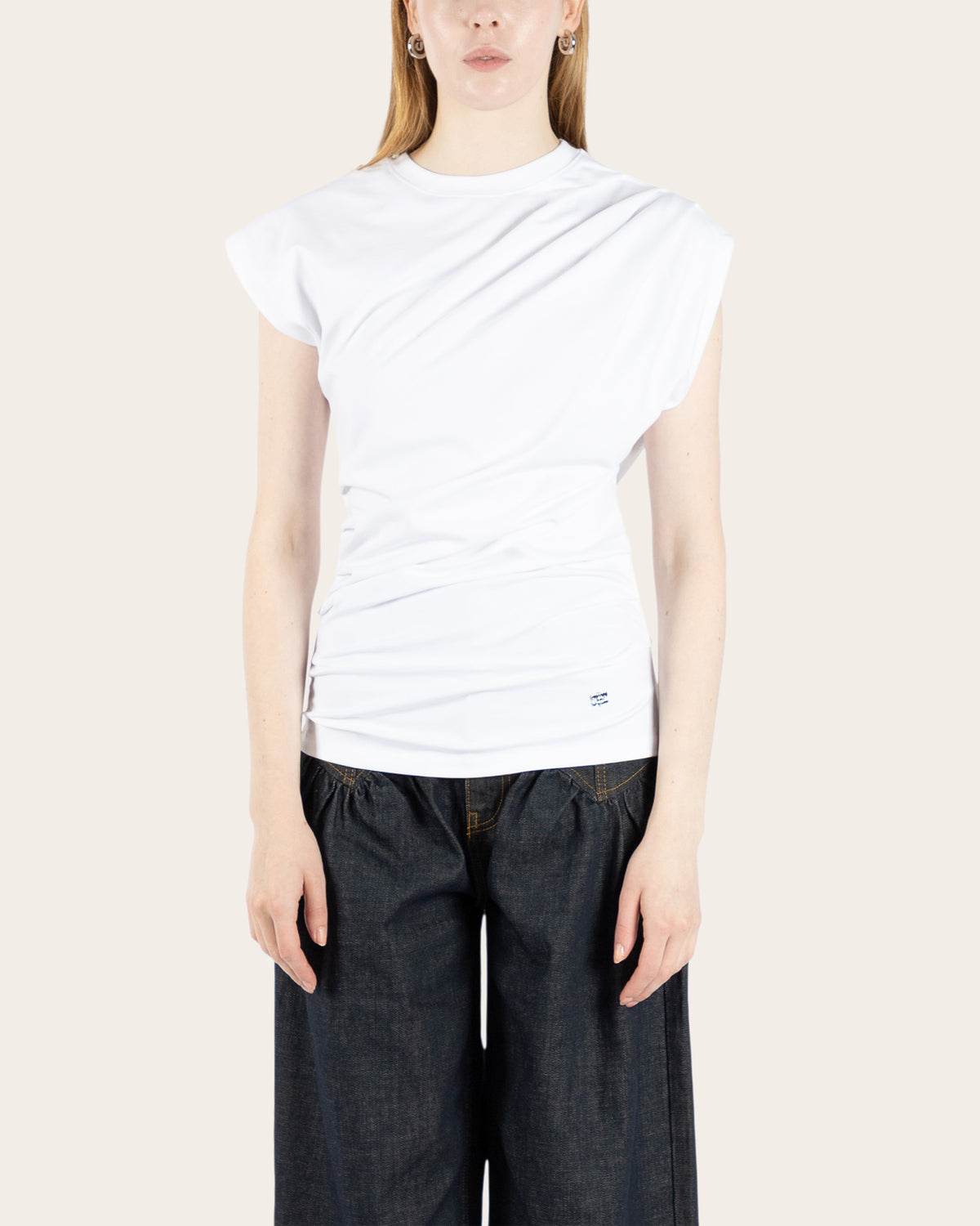 Draped Jersey Top