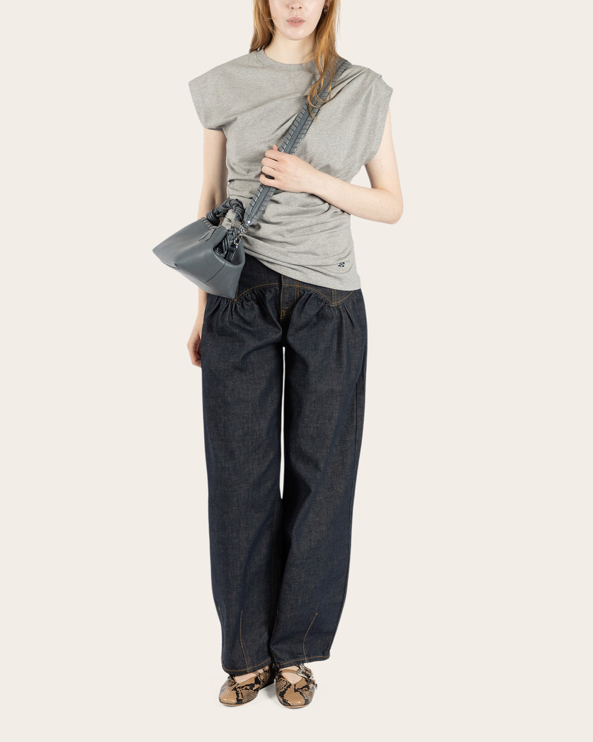 Draped Jersey Top