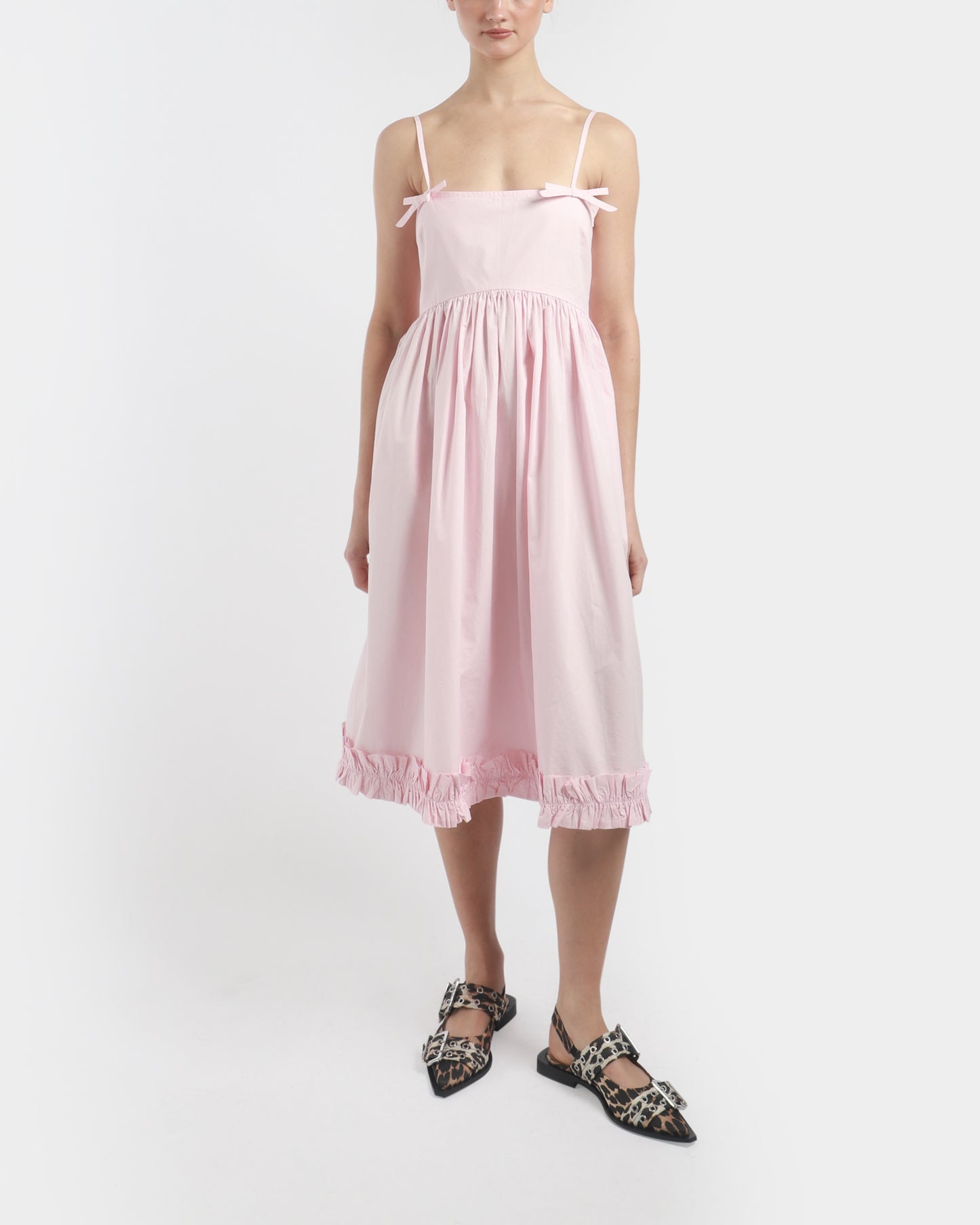 Cotton Poplin Strap Dress