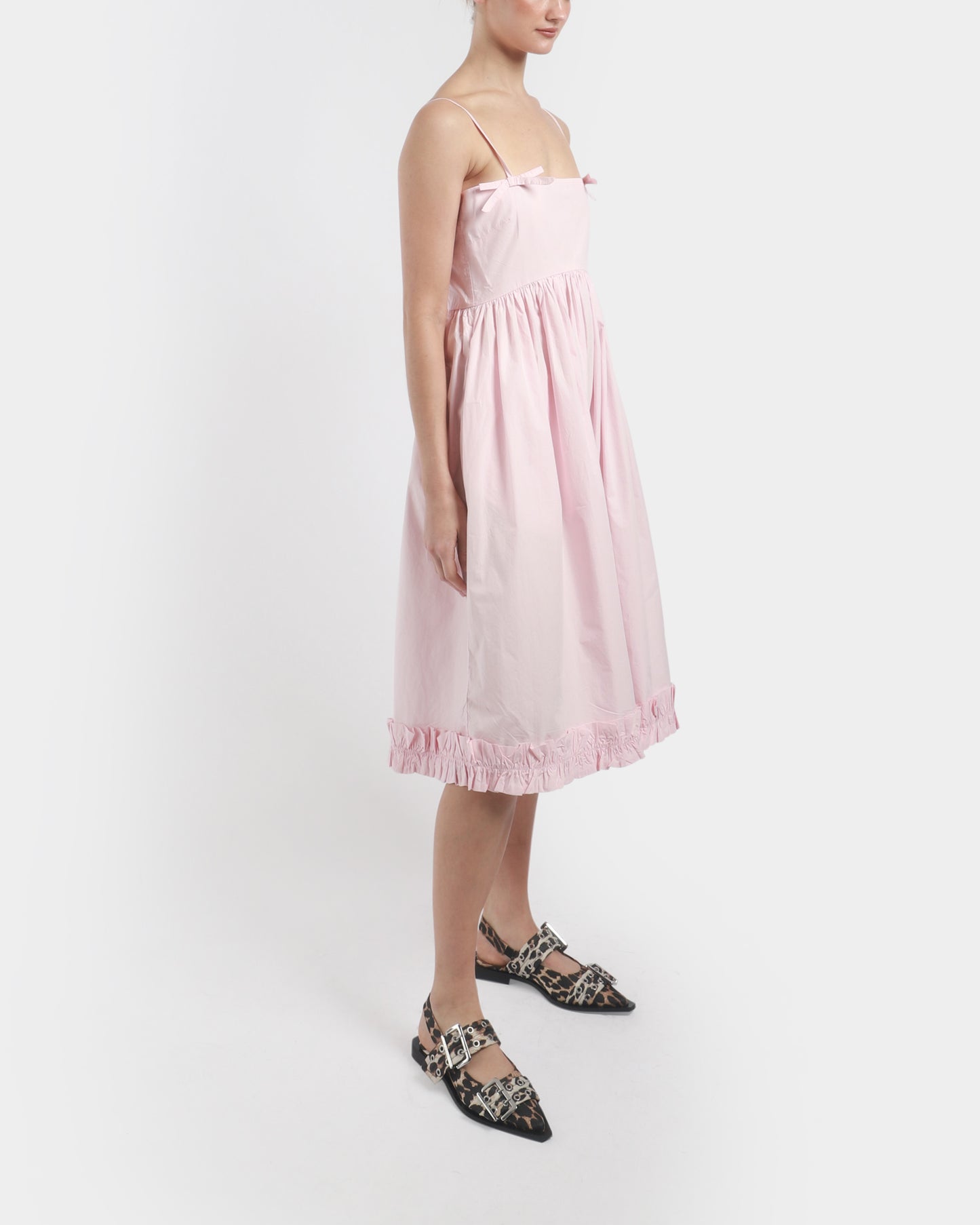 Cotton Poplin Strap Dress