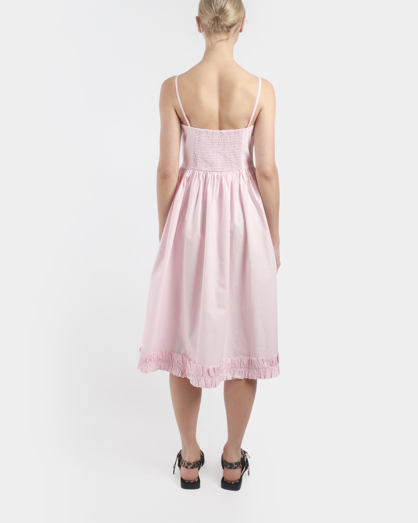 Cotton Poplin Strap Dress