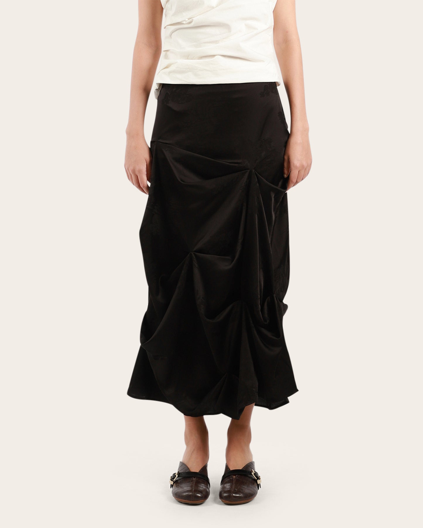 Jacquard Tuck Skirt
