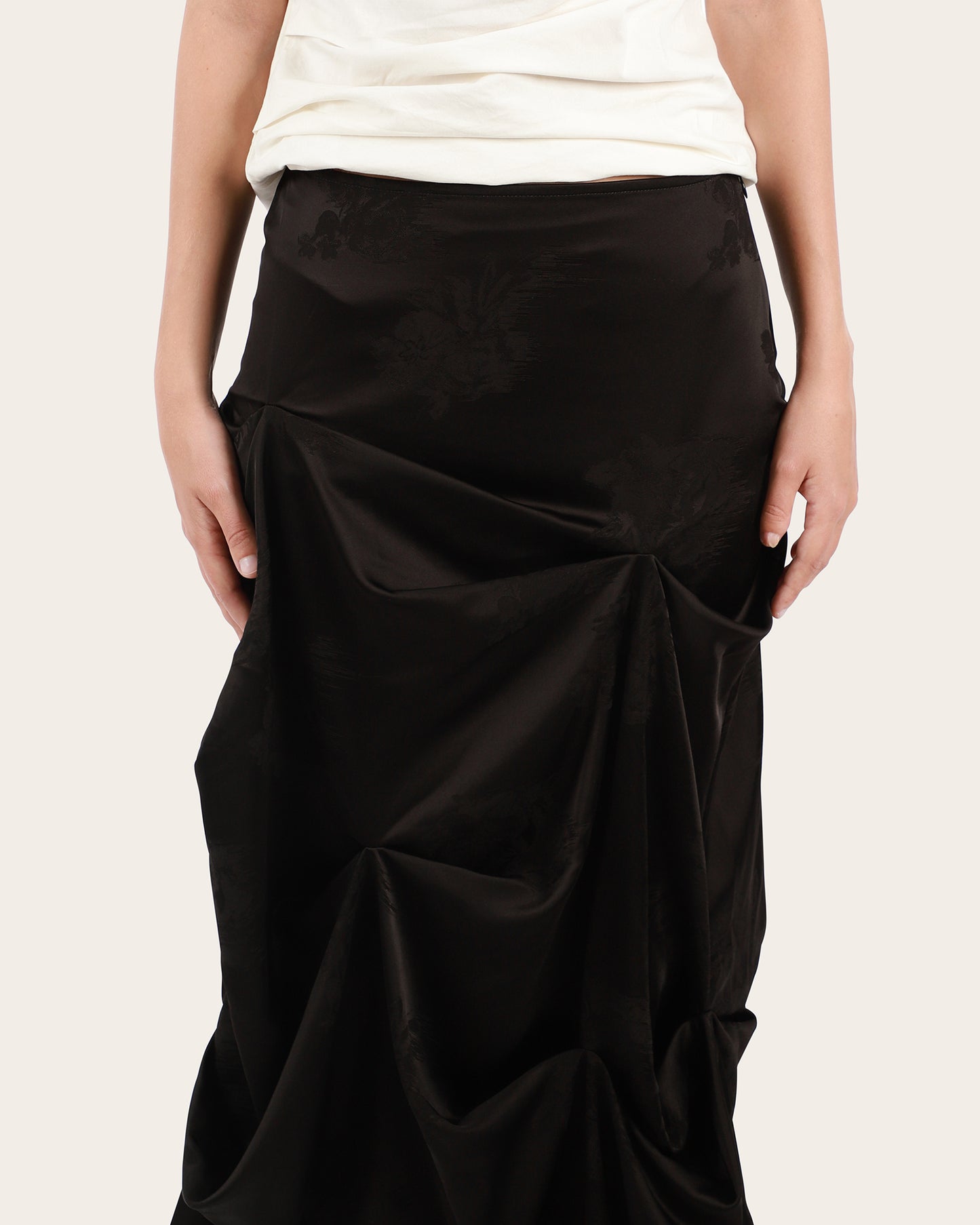 Jacquard Tuck Skirt
