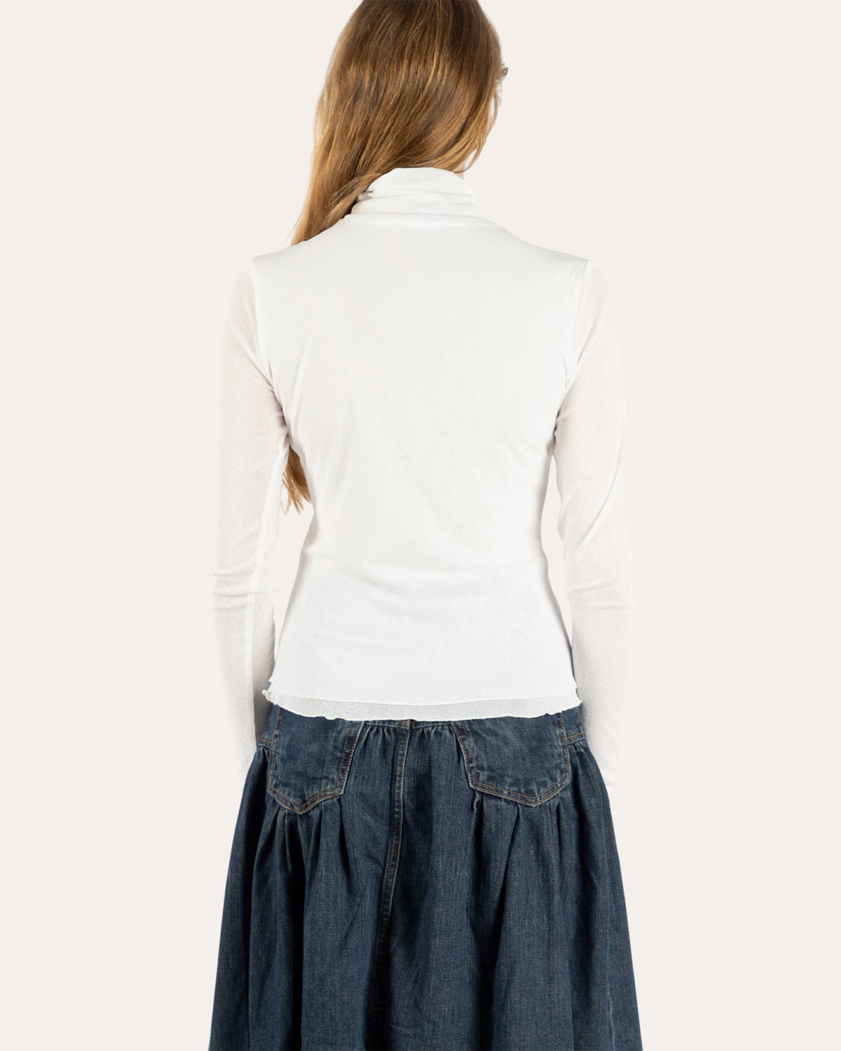 Marl Mesh Turtleneck
