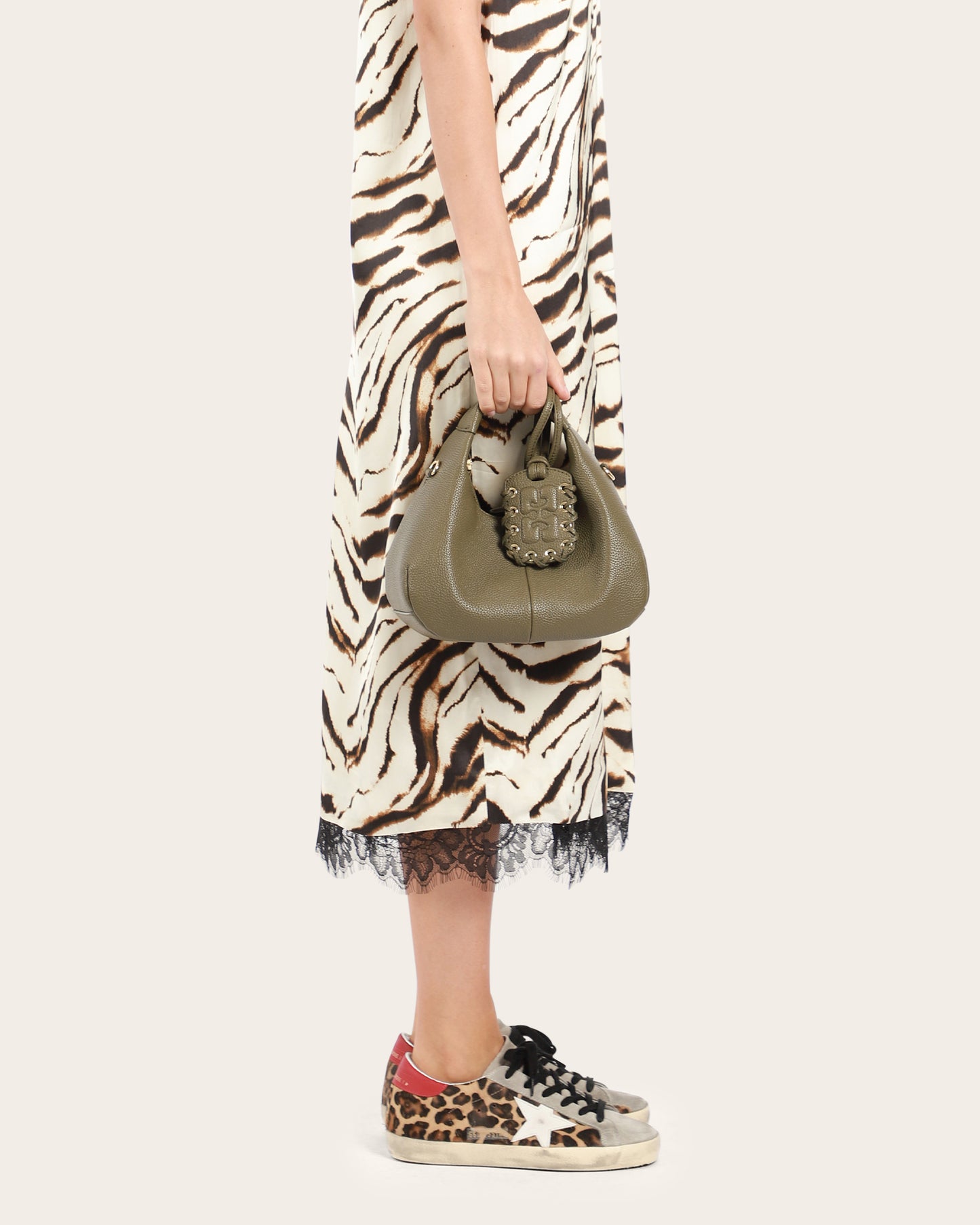 Mini Grained Hobo Bag