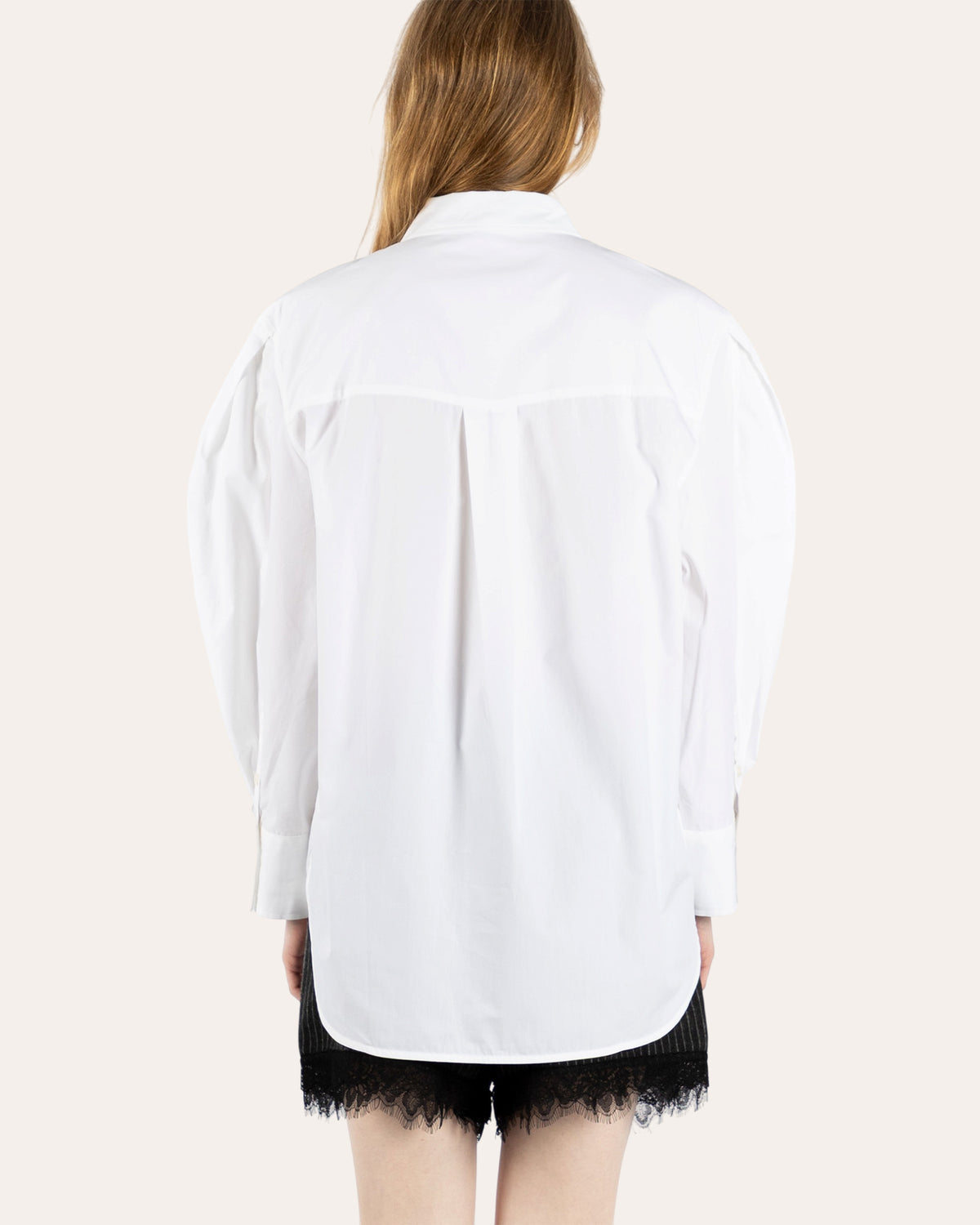 Poplin Pleated Sleeve Shirt