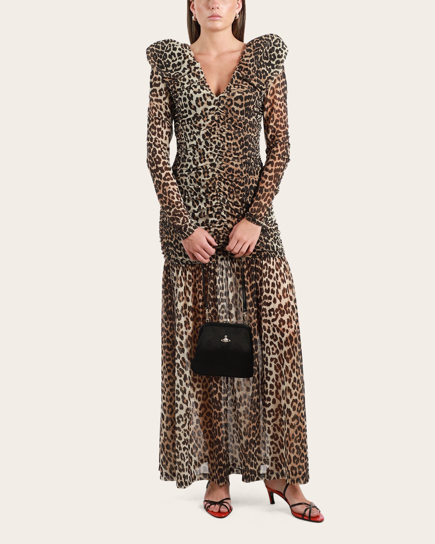 Printed Mesh Dress