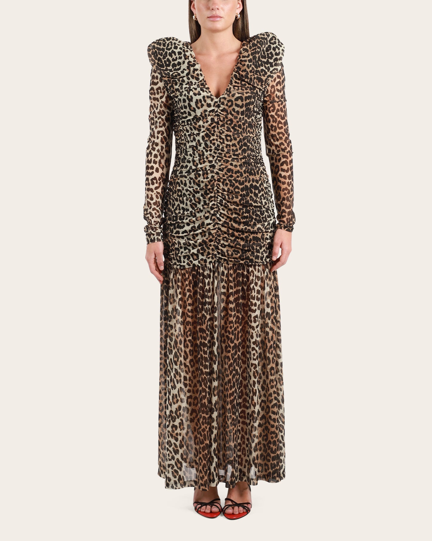 Printed Mesh Dress