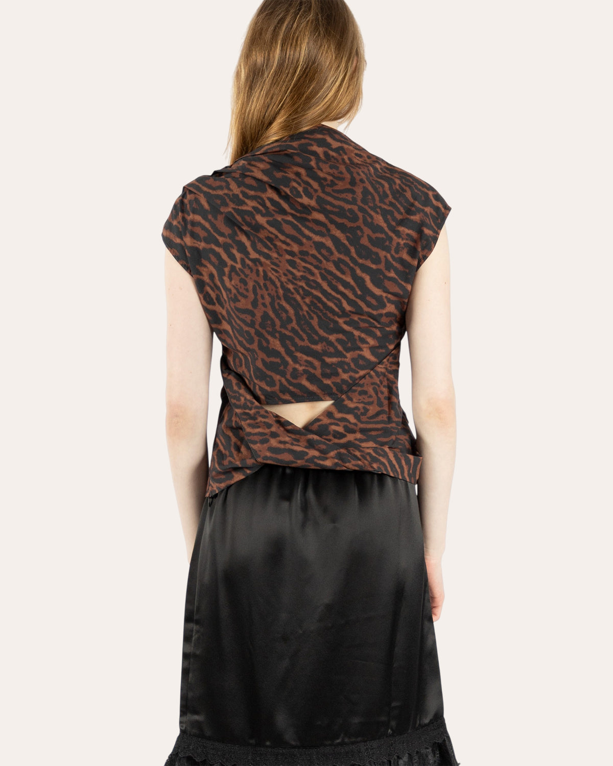 Printed Ruched Top