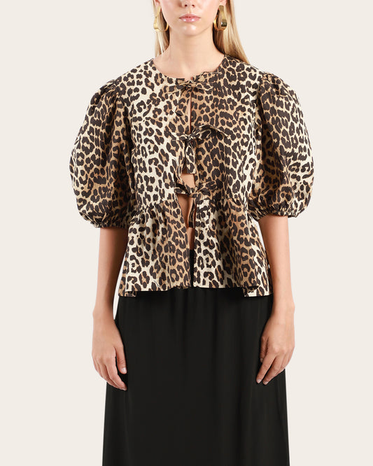 Printed Peplum Blouse