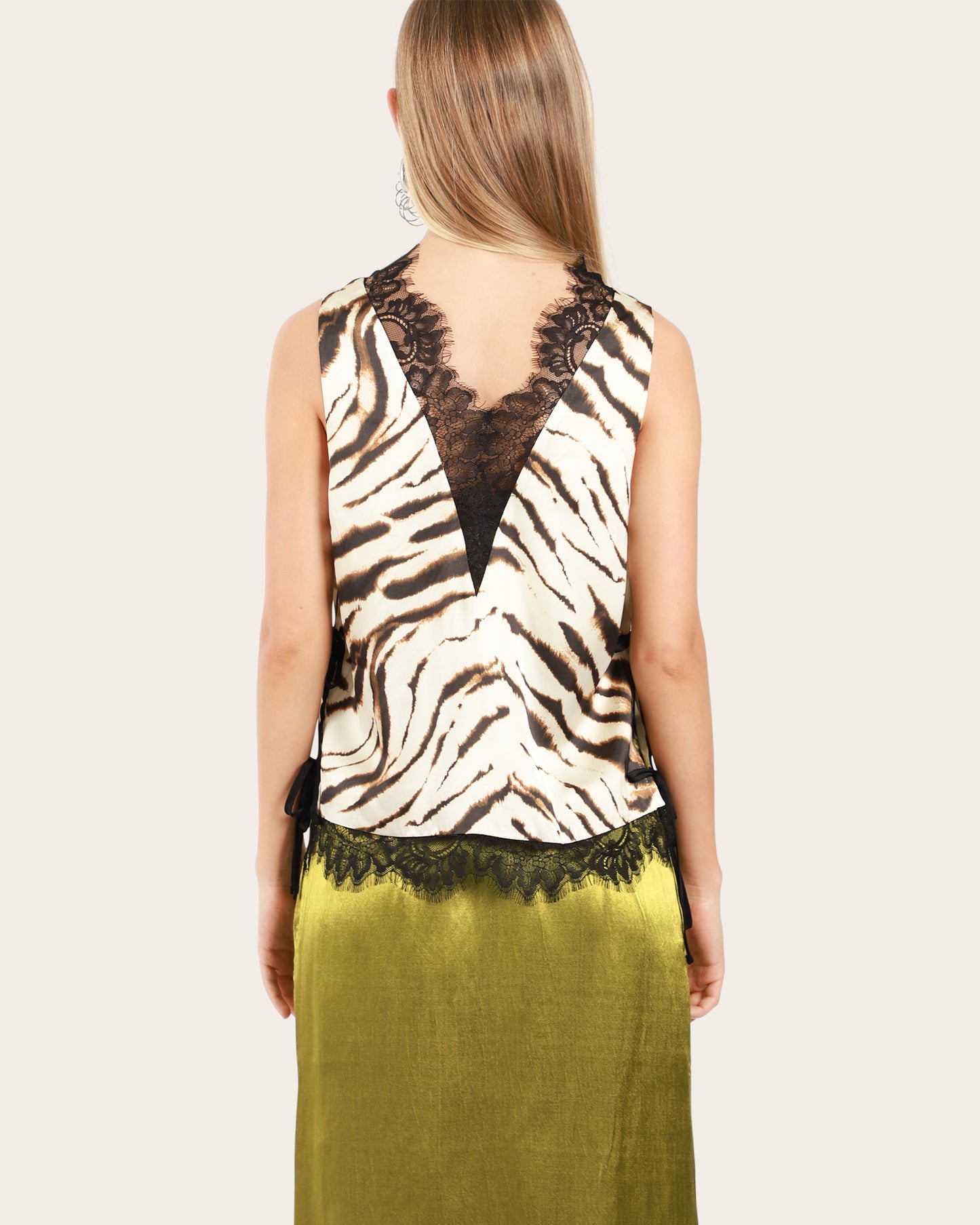 Satin Lace Slip Top