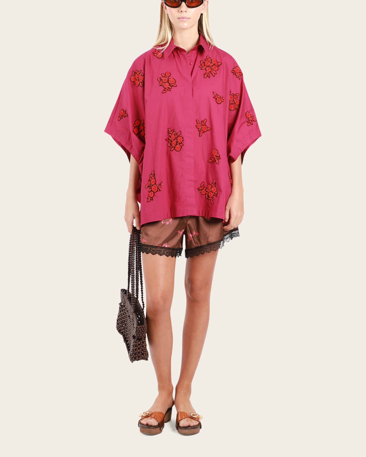 Silk Satin Lace Shorts