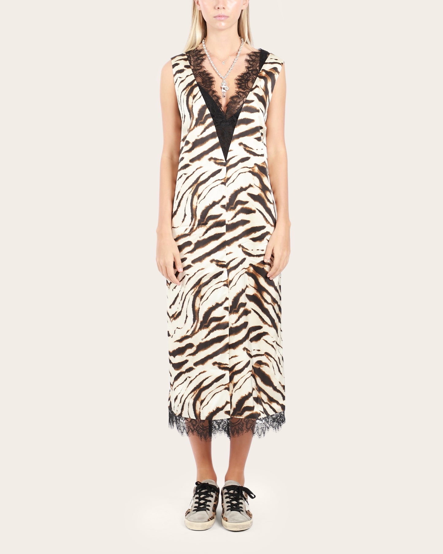 V-neck Midi Dress
