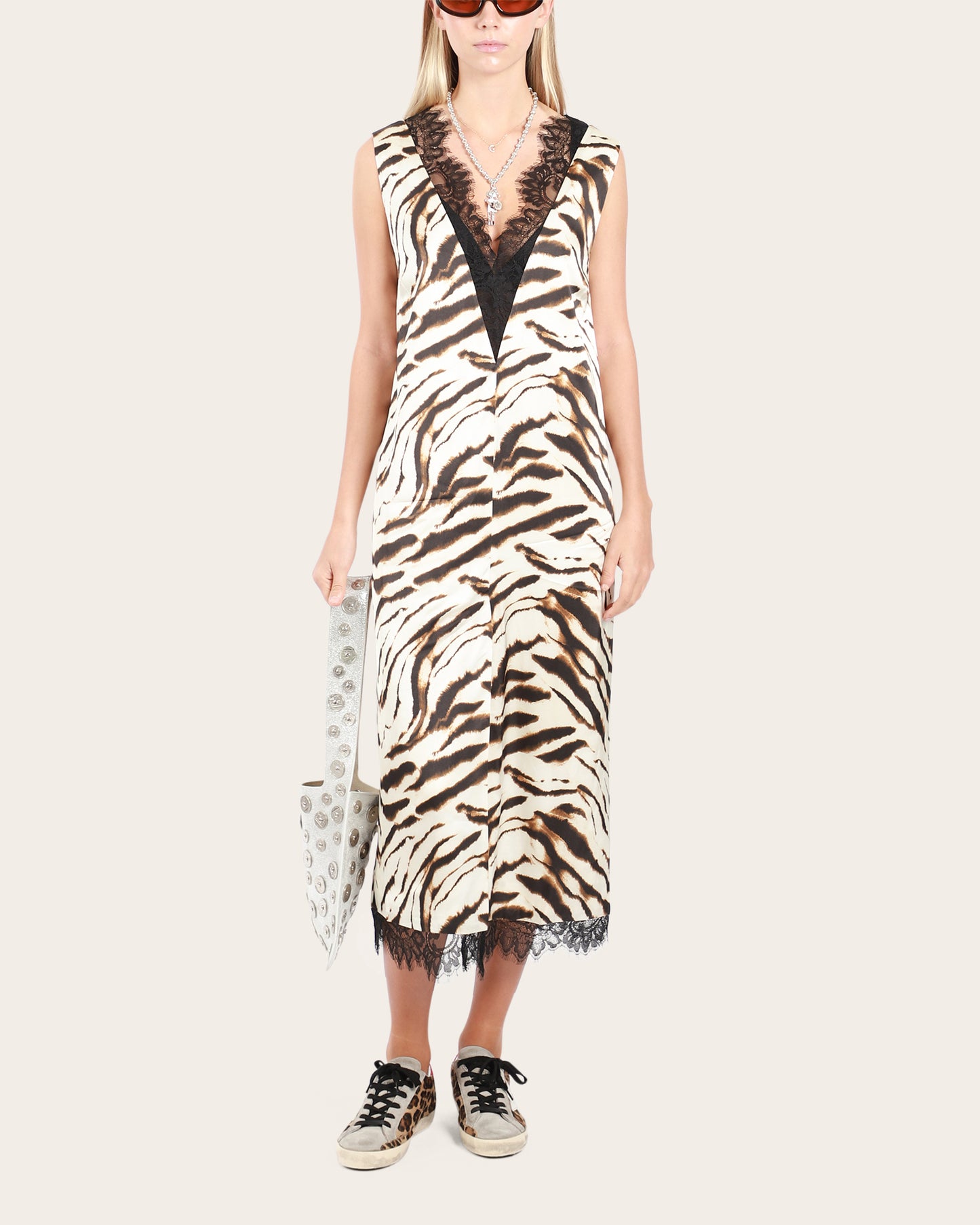 V-neck Midi Dress