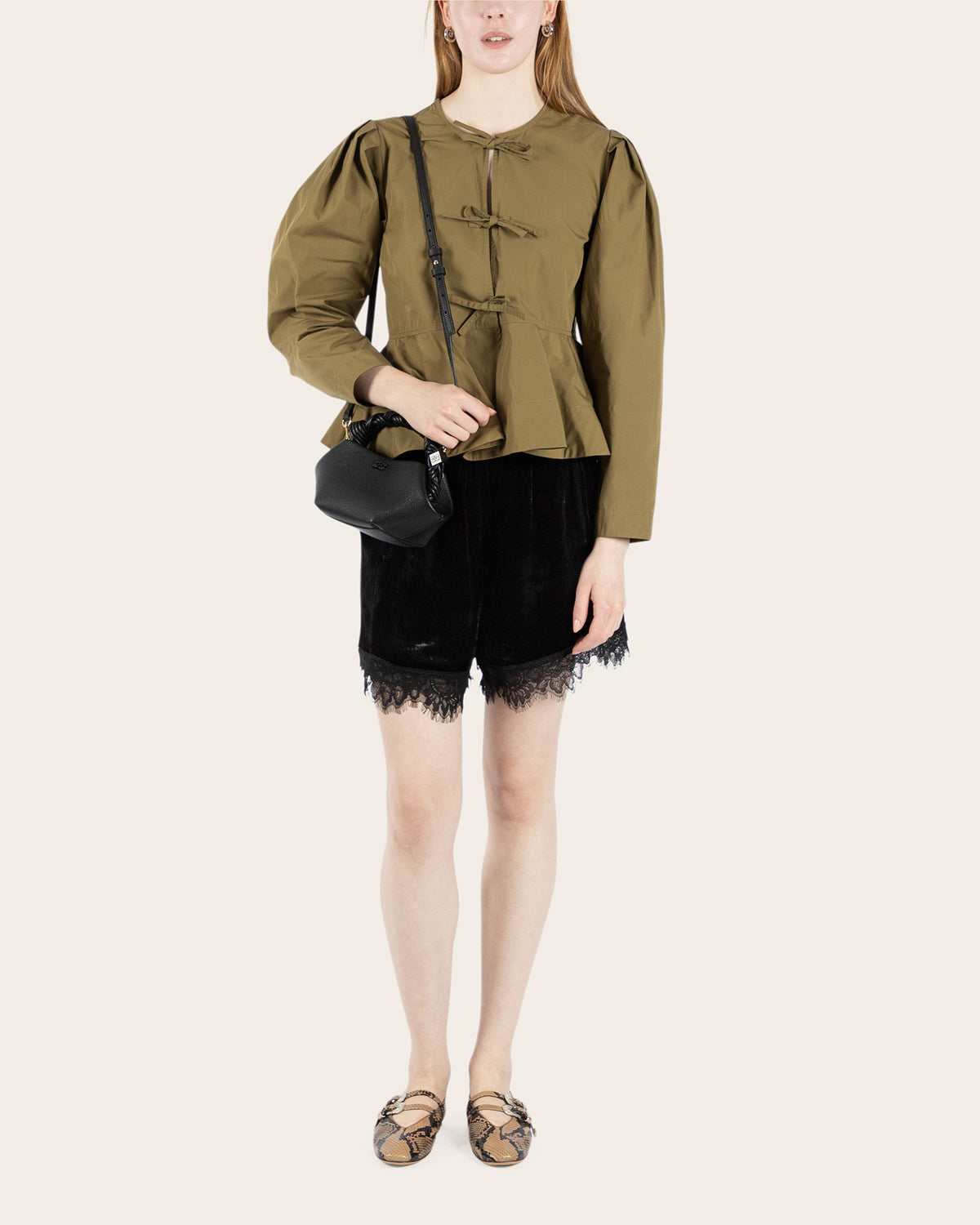 Poplin Peplum Blouse