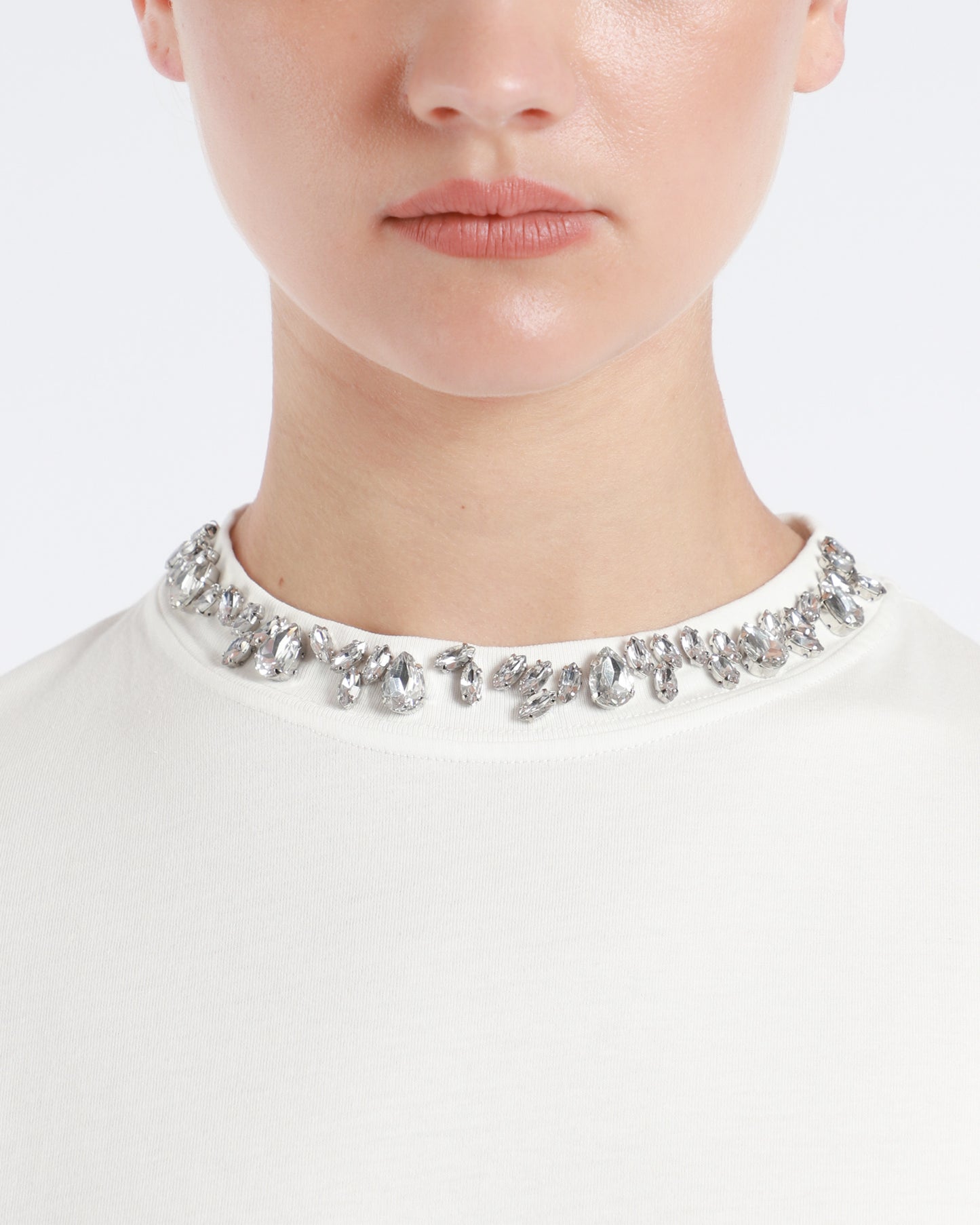 Golden Regular Distressed Embroidered T-Shirt