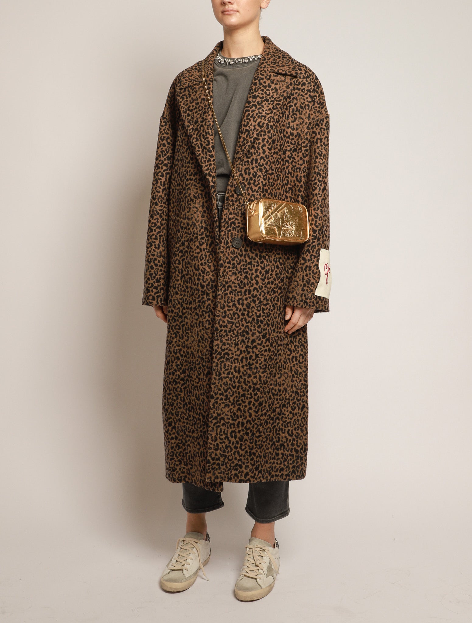 Bertina Leopard Wool Coat