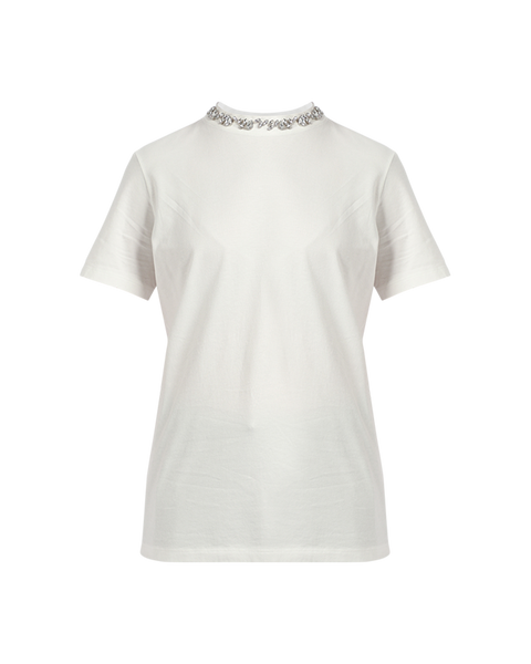 Golden Regular Distressed Embroidered T-Shirt