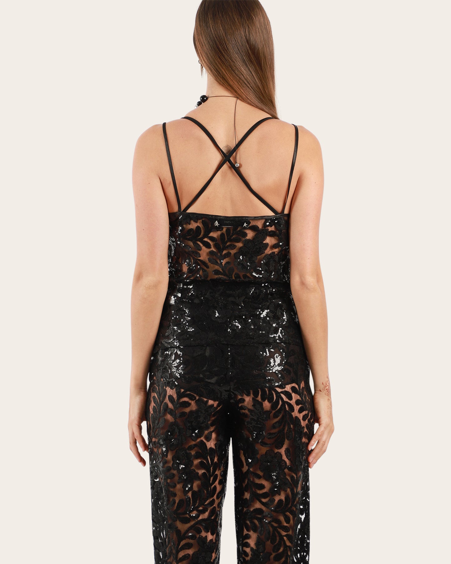 Pin Lace Paillettes Top