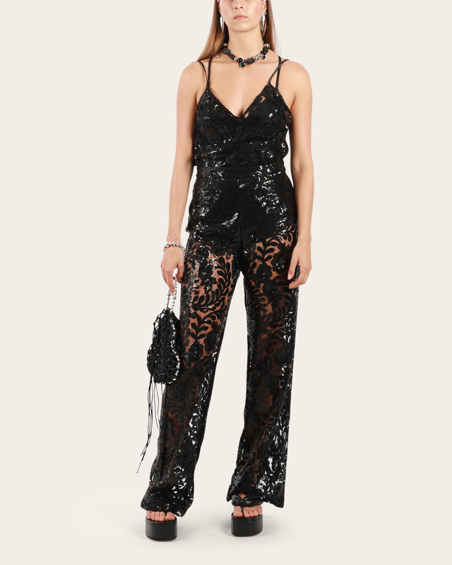 Pin Lace Paillettes Top