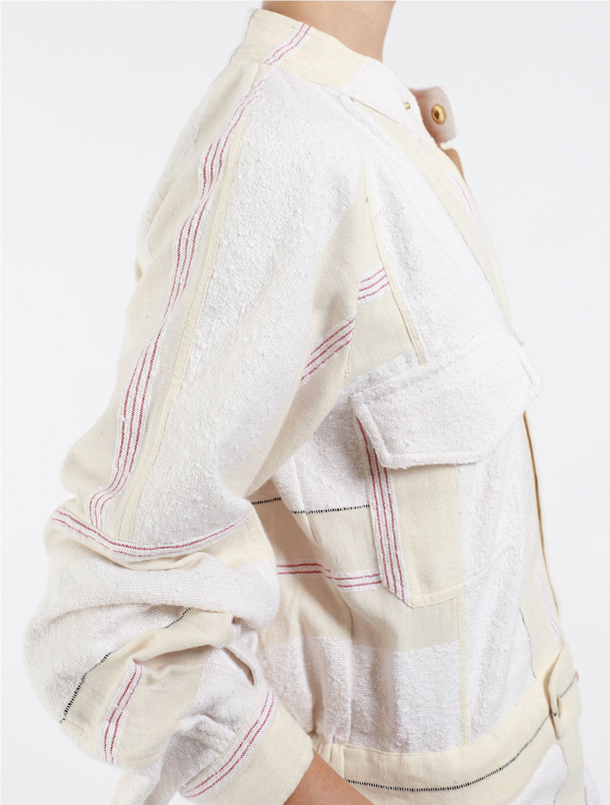Hephaestus Cream Boucle Stripe Boilersuit