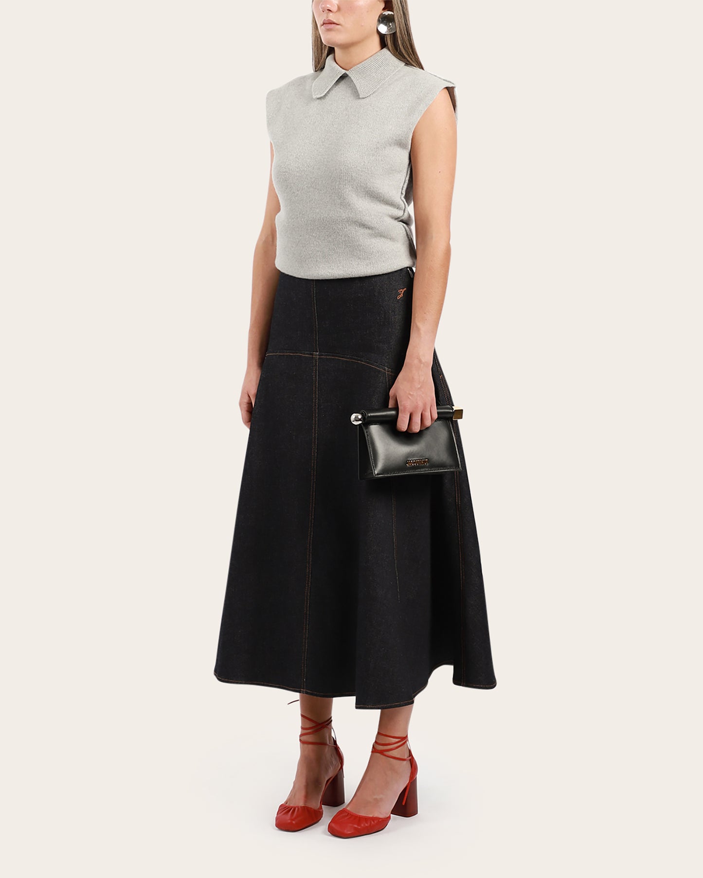 Triangle de-Nimes denim skirt