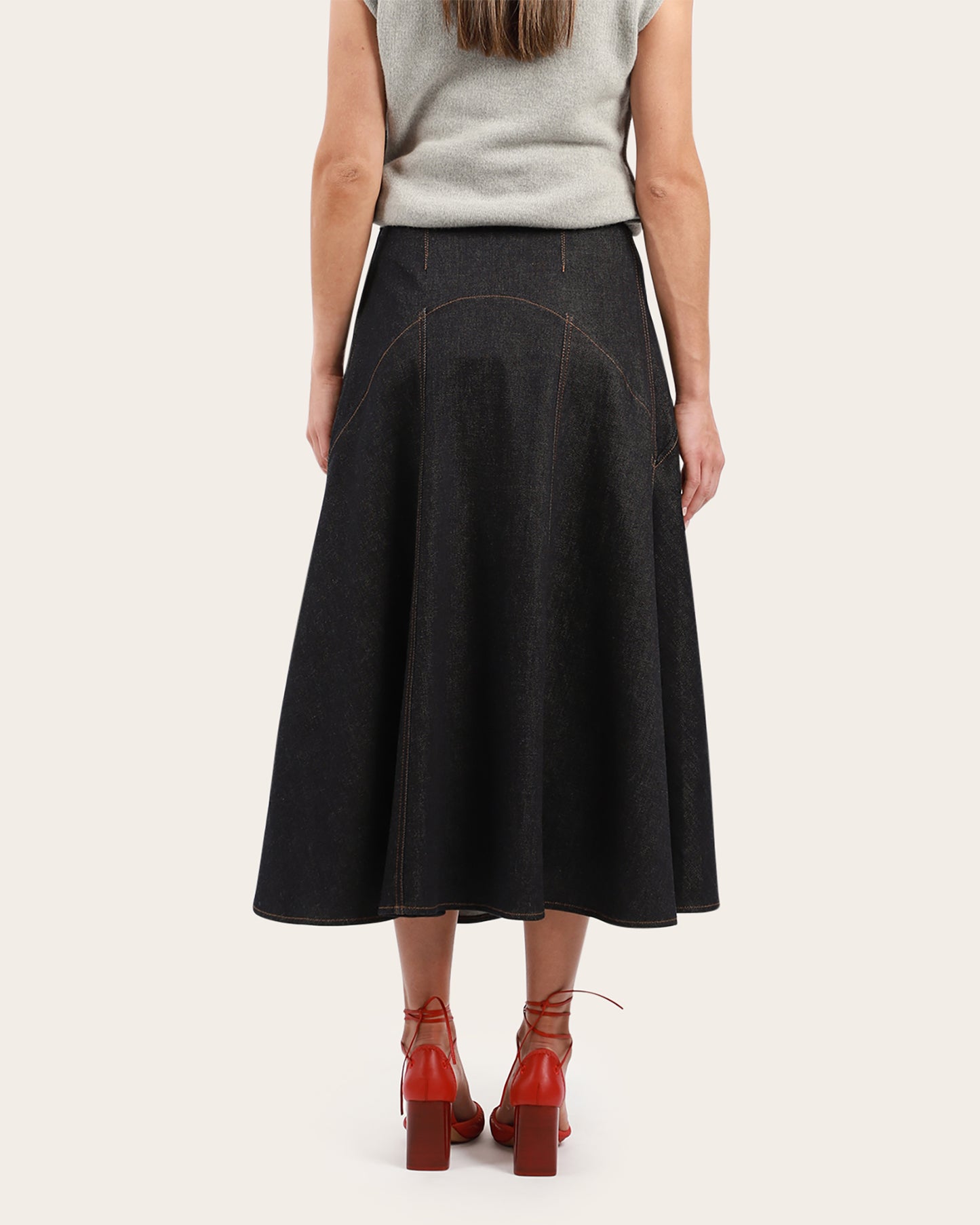 Triangle de-Nimes denim skirt