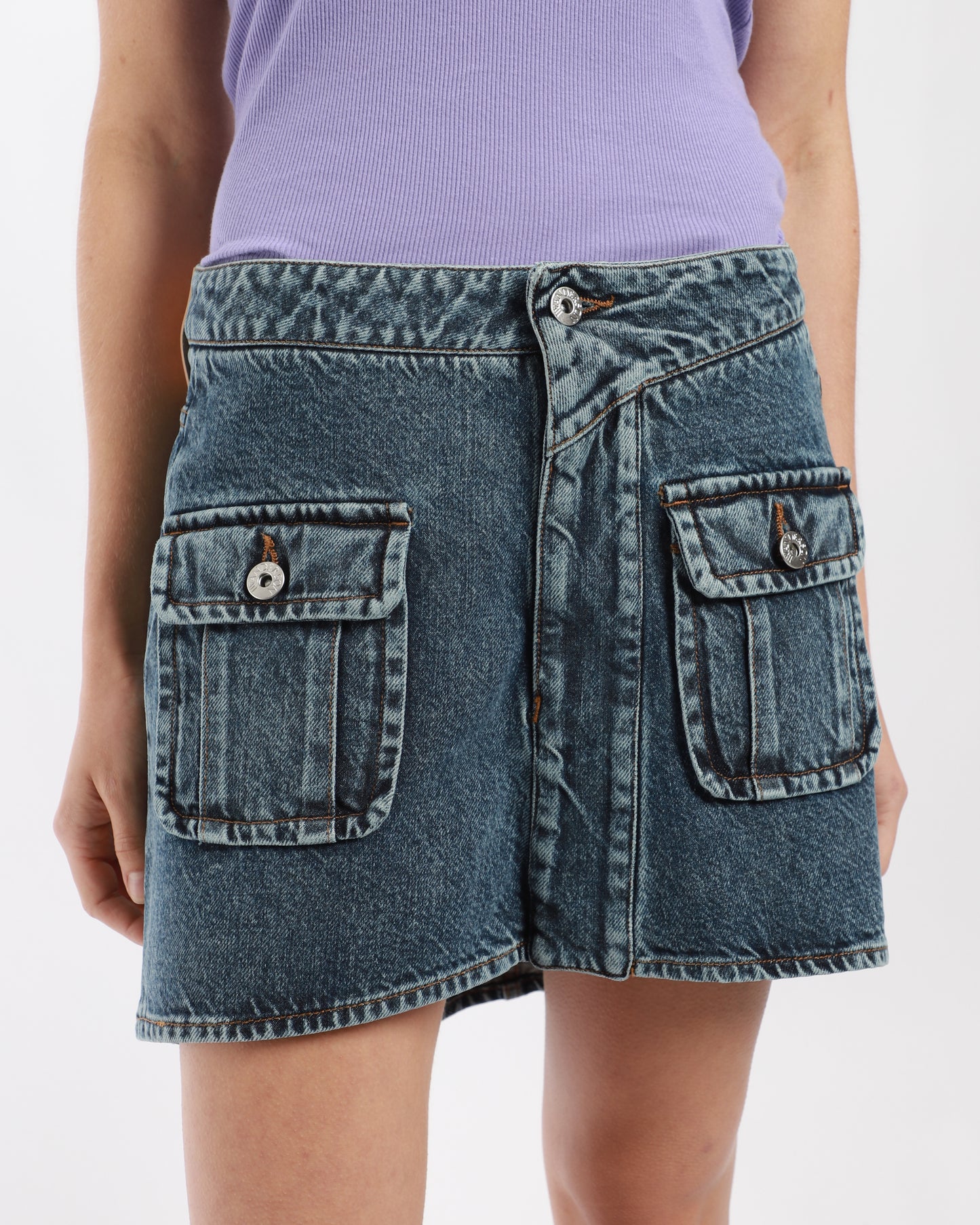 Patch Pocket Mini Skirt