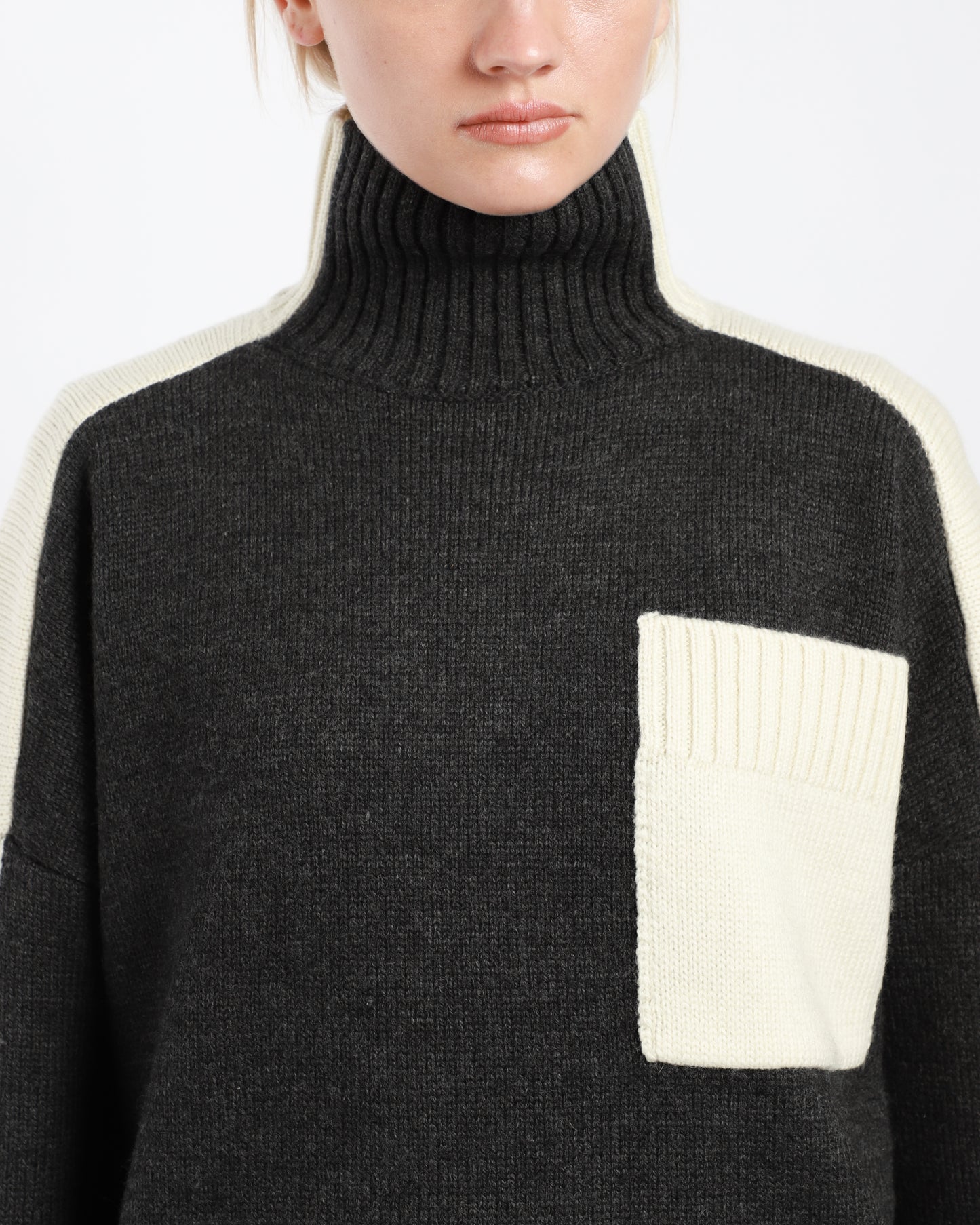 Two Tone Patch Pocket Jumper