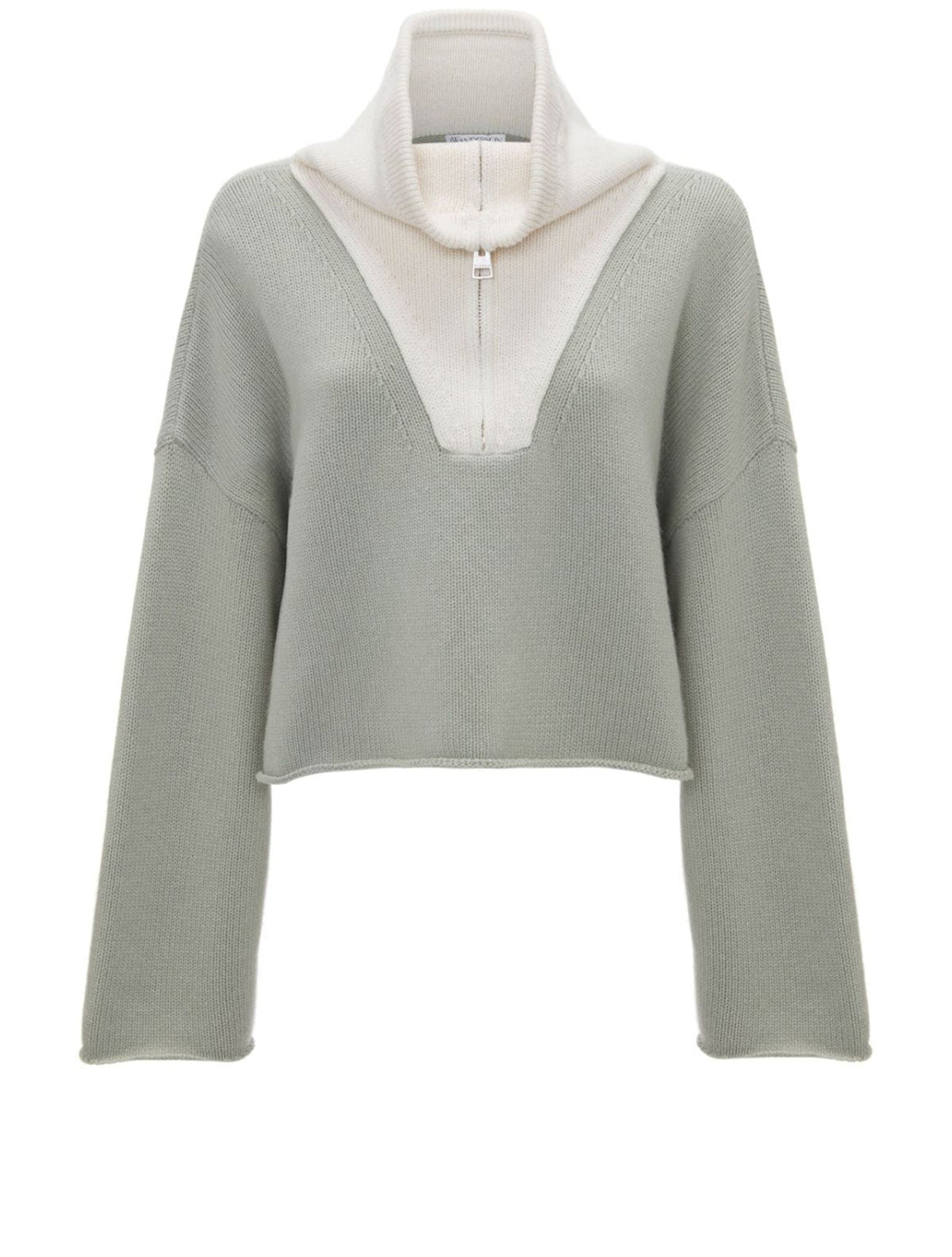 Cropped funnel neck clearance jumper