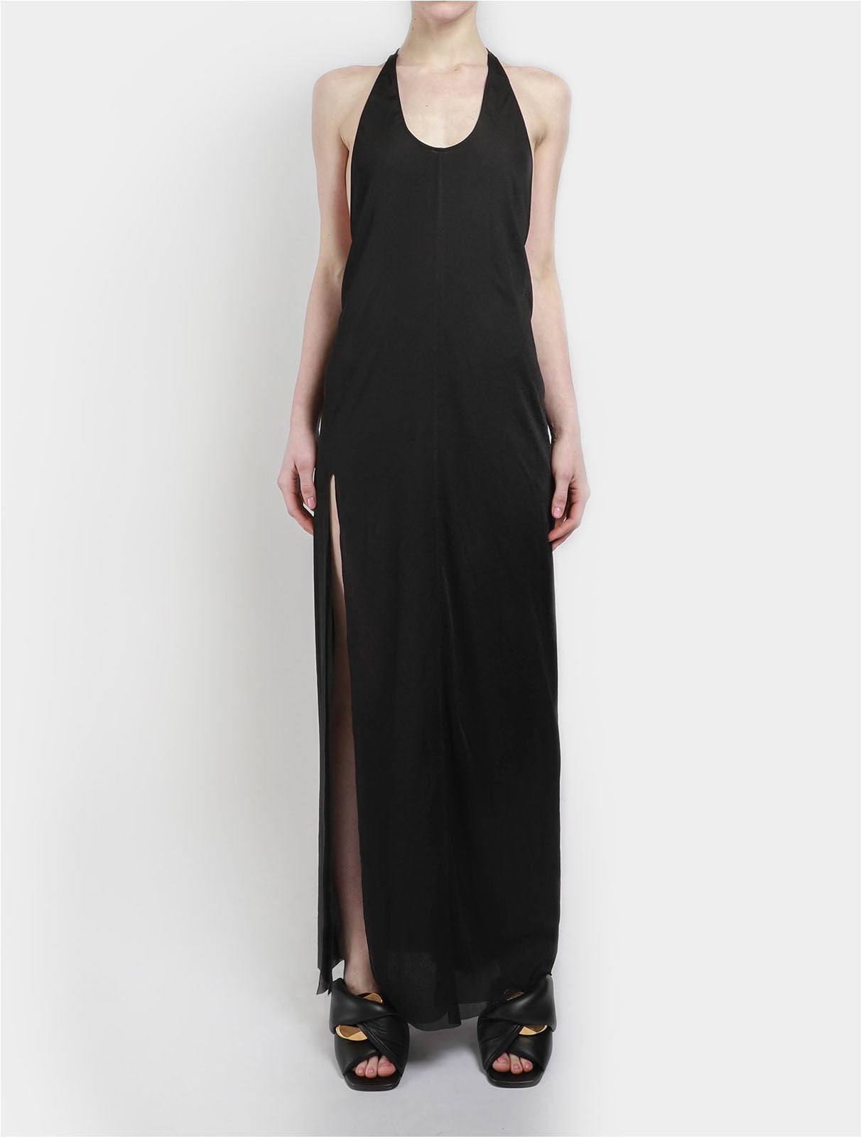 Halterneck Slit Dress