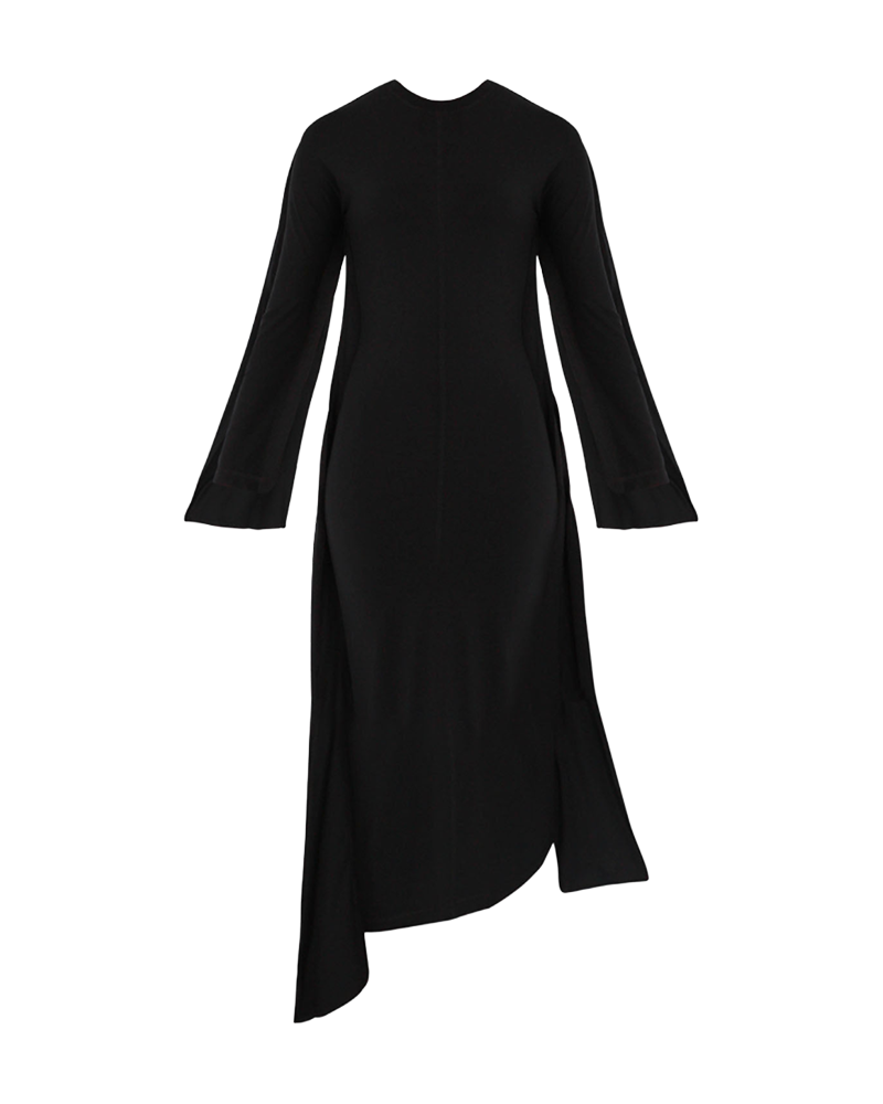 jw-anderson-long-sleeve-layered-dress-black