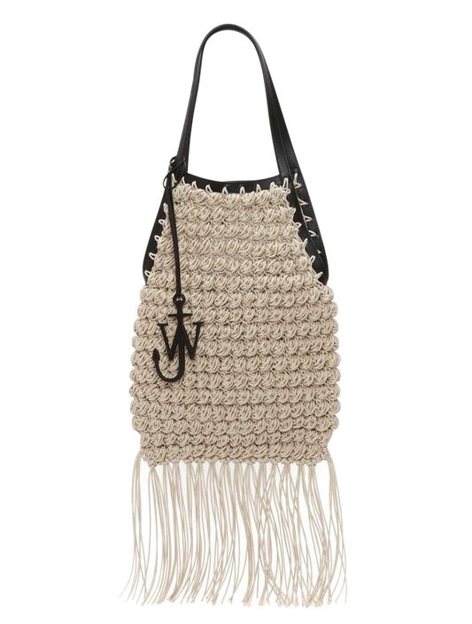 Popcorn Shopper Bag With Fringe