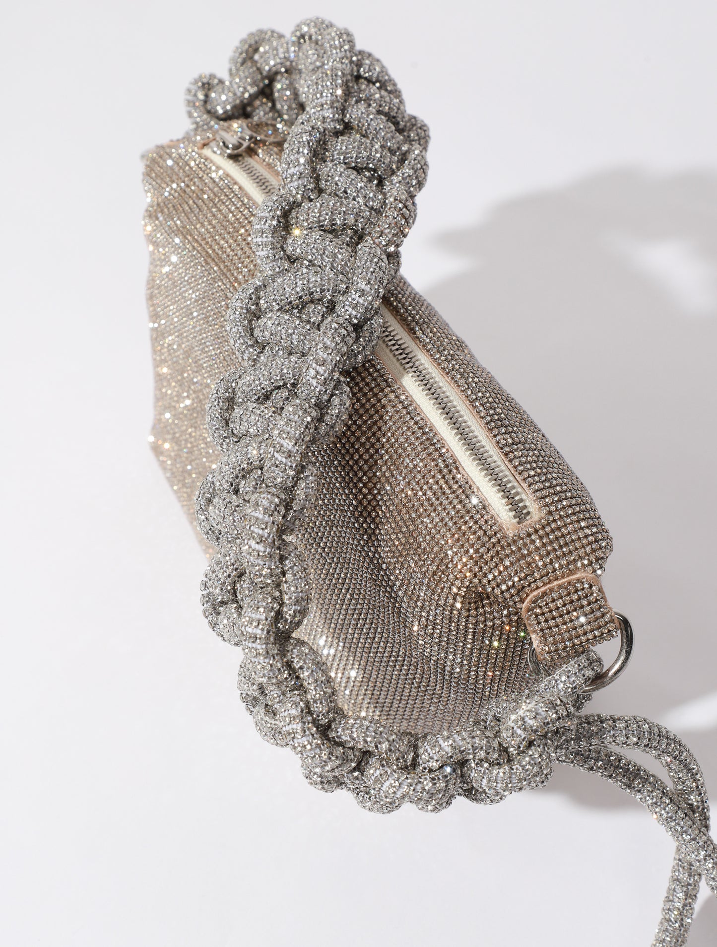 Crystal Mesh Cobra Pouch Bag