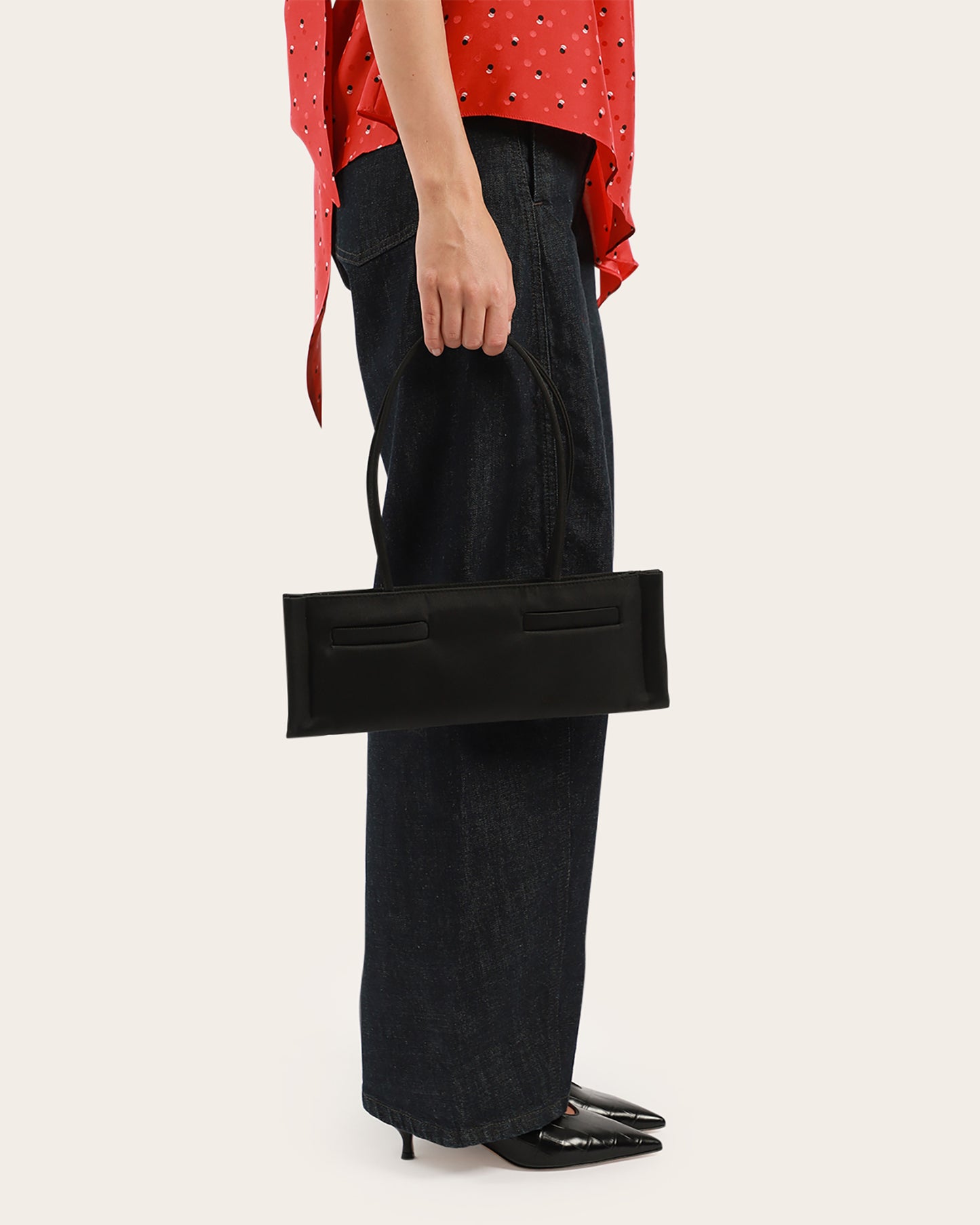 Satin Rectangulo Pockets Bag